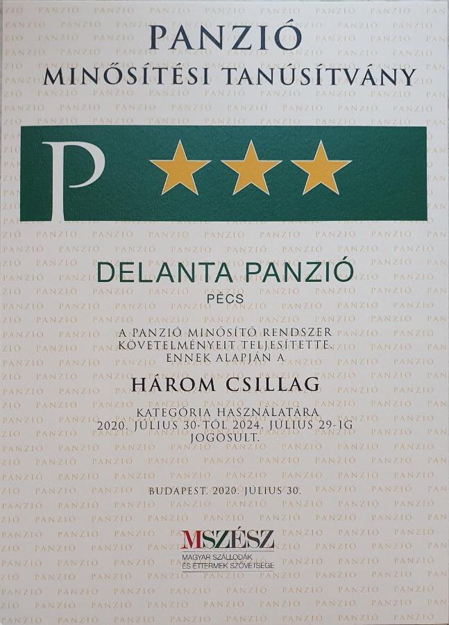 Delanta Panzio Bed & Breakfast Pecs Exterior photo